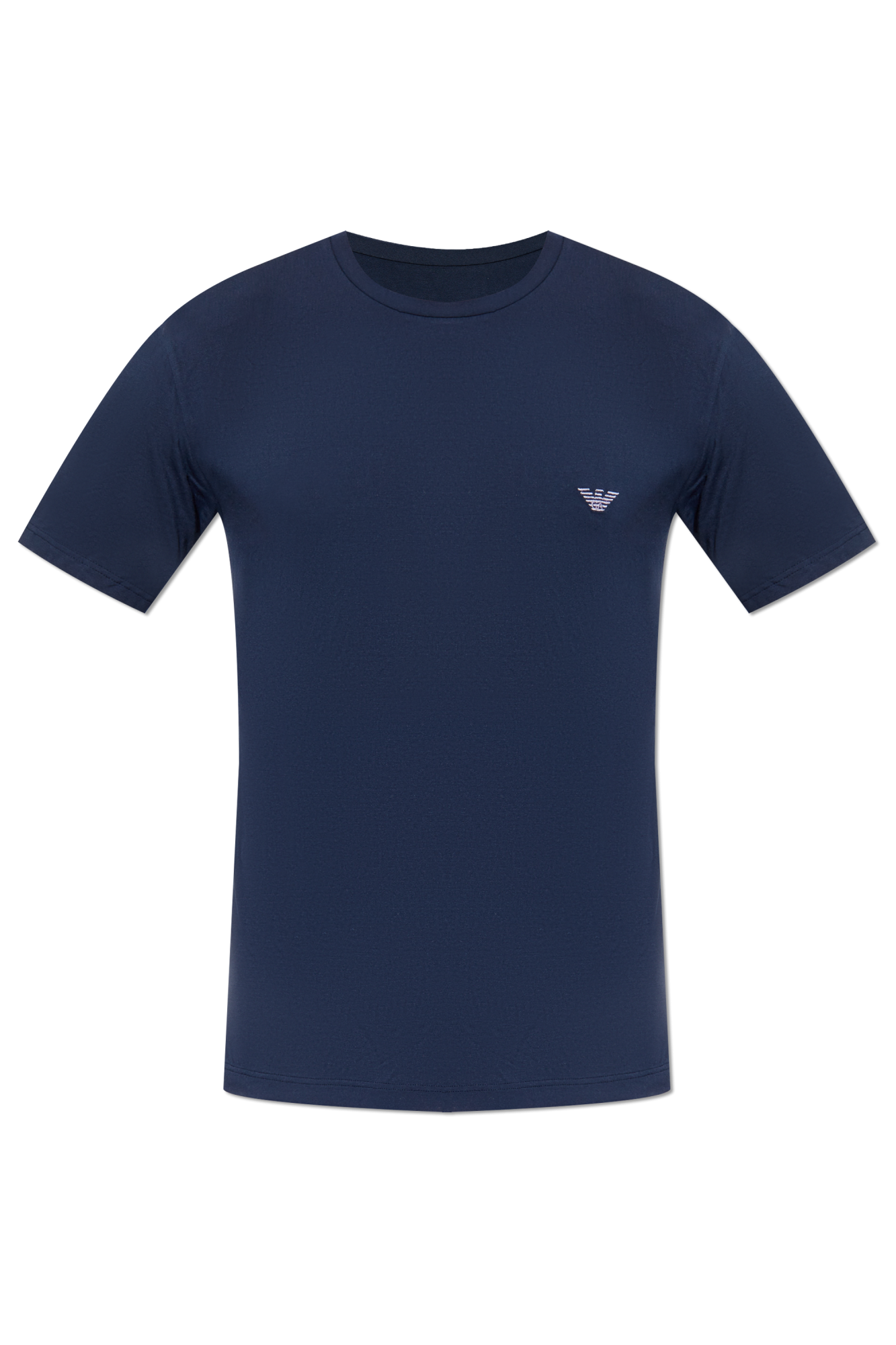 Navy blue Underwear T-shirt with embroidered logo Emporio